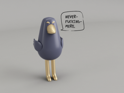 Raven 3d illustration raven