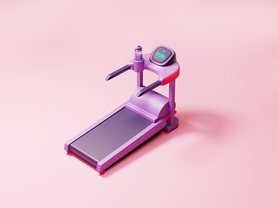 Threadmill Illustration 3d coronarenderer fitness fitnessapp gym illustration render runner running threadmill workout