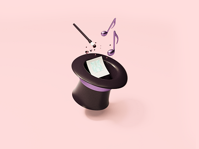 Music 3D ICON blackbox branding icon illustration magic mexico music