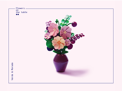 Flower vase 3d design flowers homedecor illustration spring summer vases