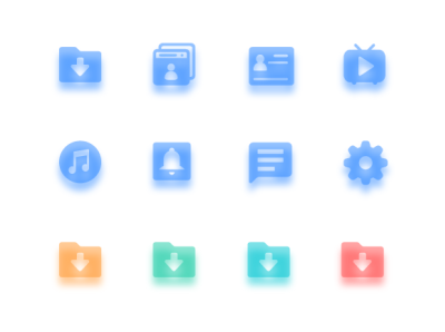 A group of icons，What style is this? design ui 图标图标