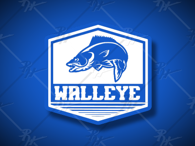 Walleye Badge design fishing fishing t shirt design walleye