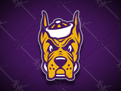 Vintage Style Albany Great Danes Mascot
