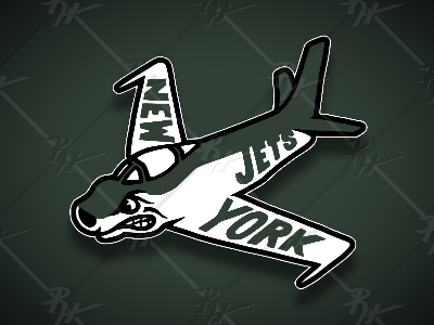 Vintage Style New York Jets Mascot athletics classic football jets mascot new york nfl ny sports vintage