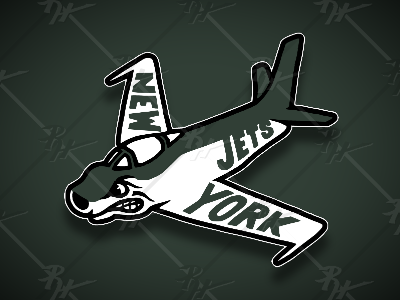 Throwback NY Jets Airplane Logo SVG Vector Graphic -   Israel