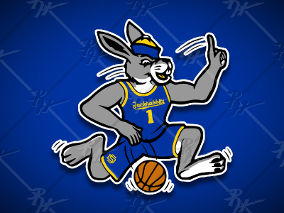 Jackrabbits Basketball athletics basketball classic logo mascot ncaa sports vintage