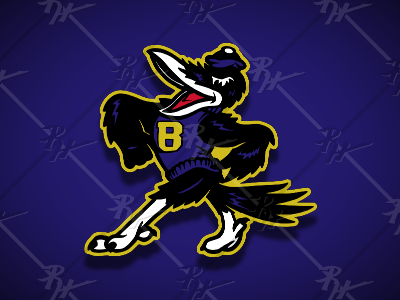 Vintage Style Ravens Mascot by Ross Hettinger on Dribbble