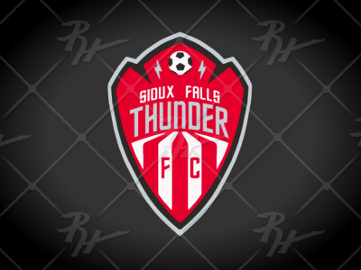 Sioux Falls Thunder FC Concept #2 arrowhead athletics minors npsl shield soccer south dakota sports