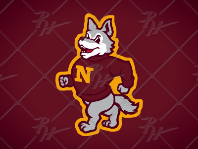 Neo-Vintage NSU Wolf Concept antique athletics basketball classic college d2 design football high school logo mascot ncaa nsu south dakota sports throwback vintage wolves