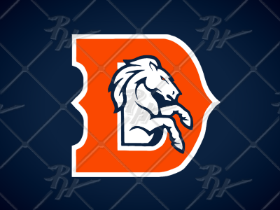 Denver Broncos Update Concept Dark Blue/Orange athletics bronc bronco colorado elway football horse mustang nfl sports touchdown