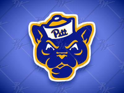 Vintage Style Pitt Panthers Mascot (Classic Colors)