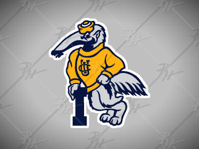 Vintage Style California Irivine Peter the Anteater anteater anteaters antique athletics basketball classic college football high school logo mascot ncaa sports uci vintage