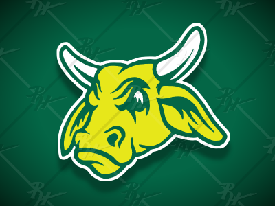 Vintage Style USF Golden Brahman antique athletics basketball brahma brahman bull bulls classic college football high school logo mascot ncaa south florida sports tampa university of south florida usf vintage