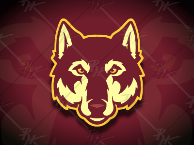 Wolf Logo Mark II athletics basketball college football high school logo mascot ncaa northern sports stare stoic wolf wolf logo wolves