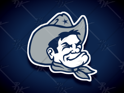 Vintage Style Dallas Cowboys Mascot Navy