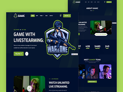 Game Website Template - Gamic stream