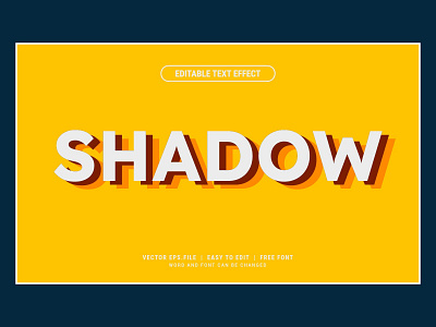 Shadow editable text effect modern style creative