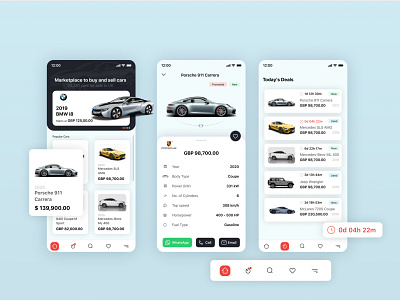 Car Rent App app app design automotive car car rental cars for rent ui kit ux