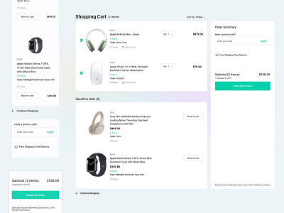 Ecommerce shopping cart