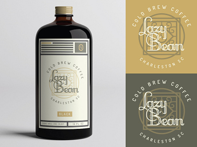 LazyBean Cold Press Coffee bean beans branding coffee coffee bean coffee label cold cold pressed juice label lazy