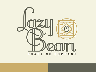 LazyBean Logo bean branding coffee coffee bean label lazy lazybean logo