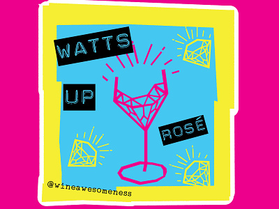 Watts up wine Label label package design rose wattup wine wine bottle wine branding wine label wine logo