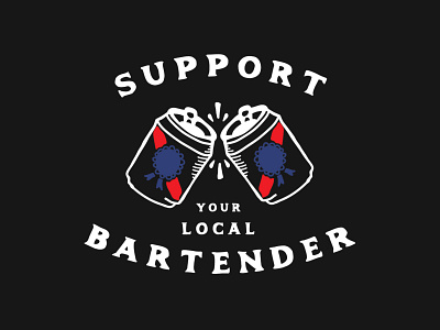 Support Your Local Bartender PBR bartender beer art beer can local pabst pabst blue ribbon pbart pbr support