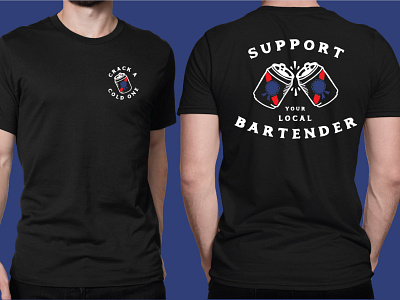 PBR Support Your Local Bartender T-Shirt beer beer can pabst pabst blue ribbon pbart pbr support local artists t shirt design tshirt