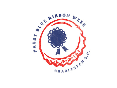 PBR Week Charleston Badge beer beer art bottle top chs pabst pabst blue ribbon pbr