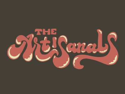 The Artisanals 70s art artisanals band branding logo music vintage