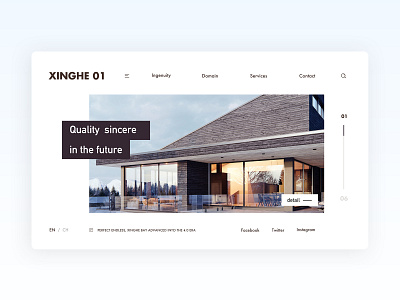 Real estate company website branding design illustration real estate ui web website