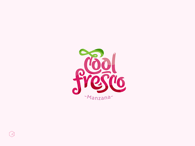 Cool Fresco Brand apple brand branding caribbean font fresh identity juice lettering logotype script tropical