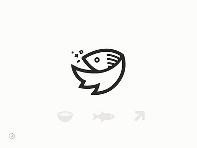 Poke & Go Identity bowl brand express fast fish icon logotype poke