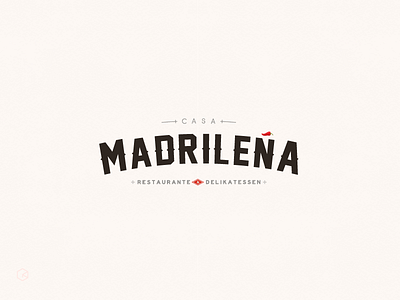 Casa Madrileña gastronomy lettering logotype restaurant spanish