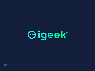 i Geek brand design digital green identity logotype tech