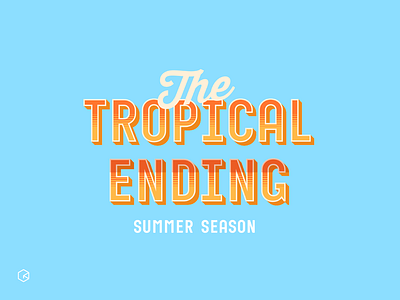 The Tropical Ending font lettering retro summer tropical type typography uppercase vintage