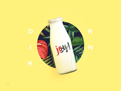 Joy ! artwork experimental type lettering milk tropical visual