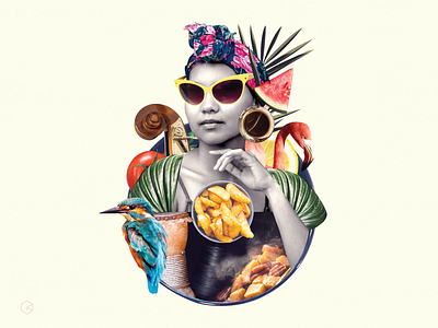 Viva la Música ! brand collageart color design fresh illustration tropical