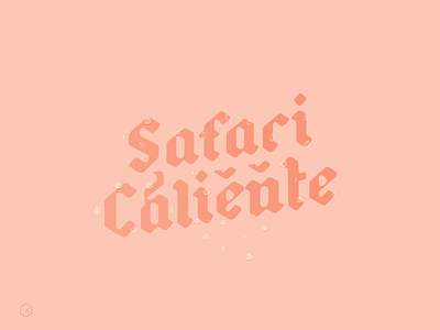 Safari Caliente brand identity lettering logo logotype