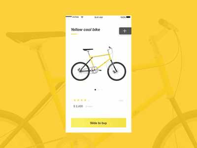 Bicycle shopping App ui 动态 插图
