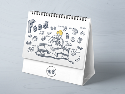 Doodle style calendar 插图