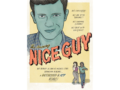 Beware The Nice Guy dating drawing hand drawn hand drawn type hinge illustration movie poster poster vintage