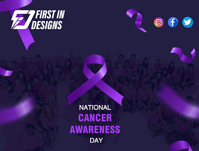 National Cancer Awareness Day cancer cancerpost design graphic design illustration post soicalmedia vector