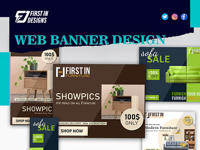 WEB BANNER DESIGN branding design graphic design illustration post soicalmedia ui ux vector