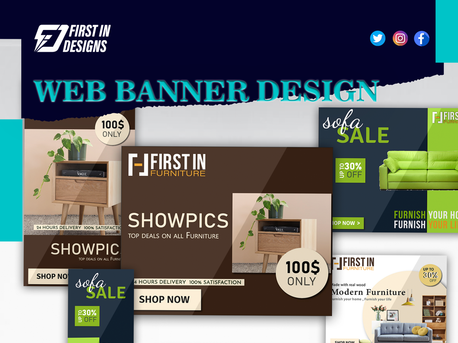 WEB BANNER DESIGN by Firstindesigns on Dribbble