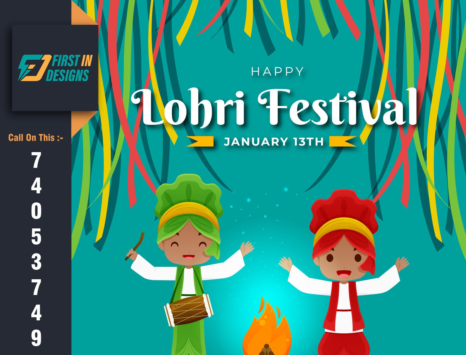 Happy Lohri Festival by Firstindesigns on Dribbble