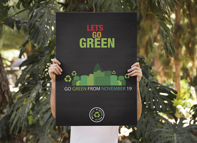 Lets Go Green-Poster campaign design enviornment graphic design illustration