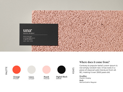 Una- Visual Key design for interior design studio