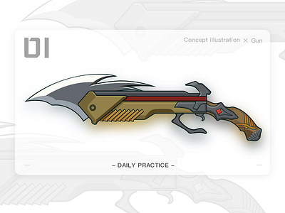 Illustrations - gun - practice (01) gun illustrations 、 、practice