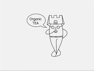 Organic Tea Label branding design illustration organic tea label vector